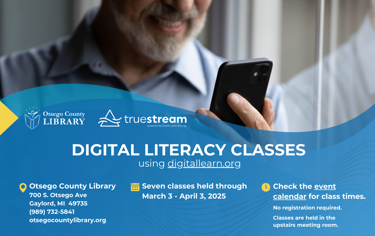 Join us for our upcoming digital literacy classes!